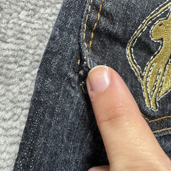 Vintage Y2K Baby Phat Embroidered Cat Toddler Girls Jeans Size 2T - Picture 3 of 6